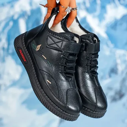 Women's Warm & Lightweight Aadjustable Lace-up Winter Slip-on Shoes Boots