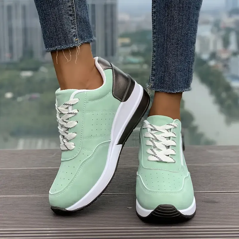 Women's Fashion Wedge Orthopedic Sneakers Outdoor Walking Trainers