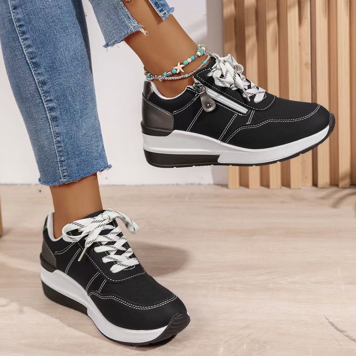 Women's Fashion Wedge Orthopedic Sneakers Outdoor Walking Trainers