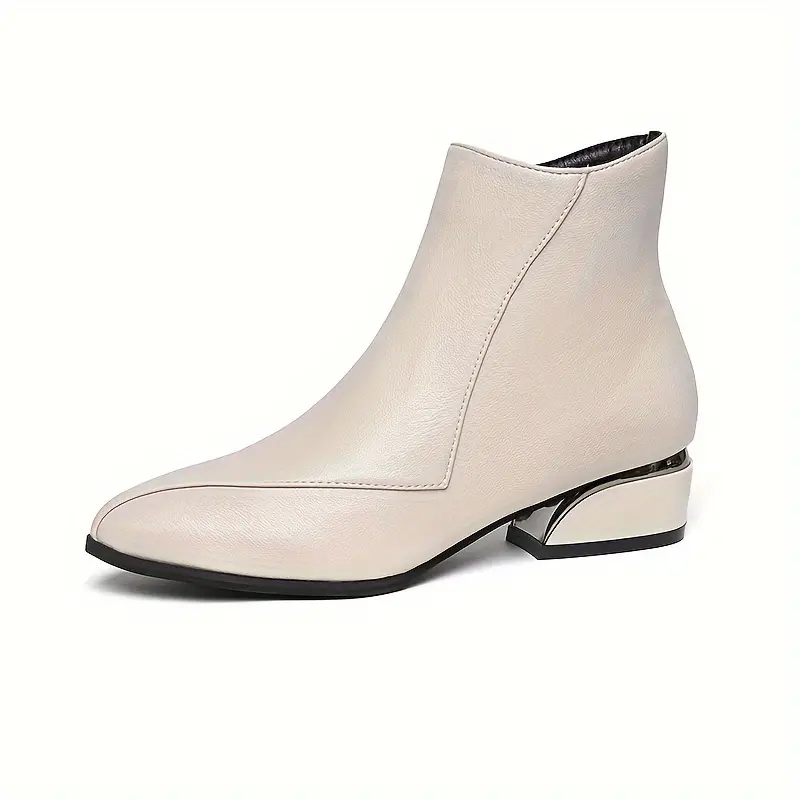 Women's Fashion Chunky Low Heeled Ankle Boots