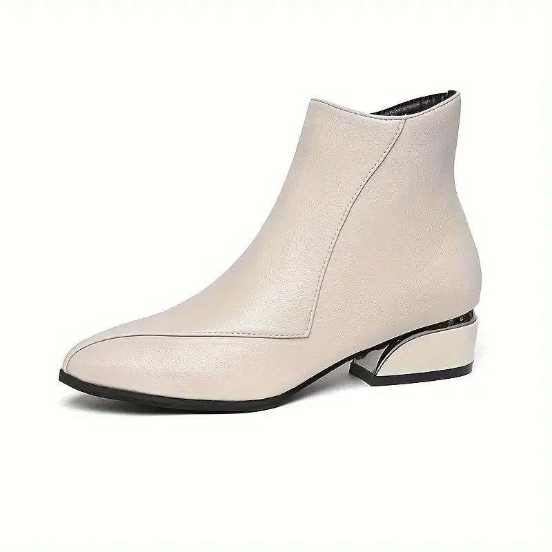 Women's Fashion Chunky Low Heeled Ankle Boots