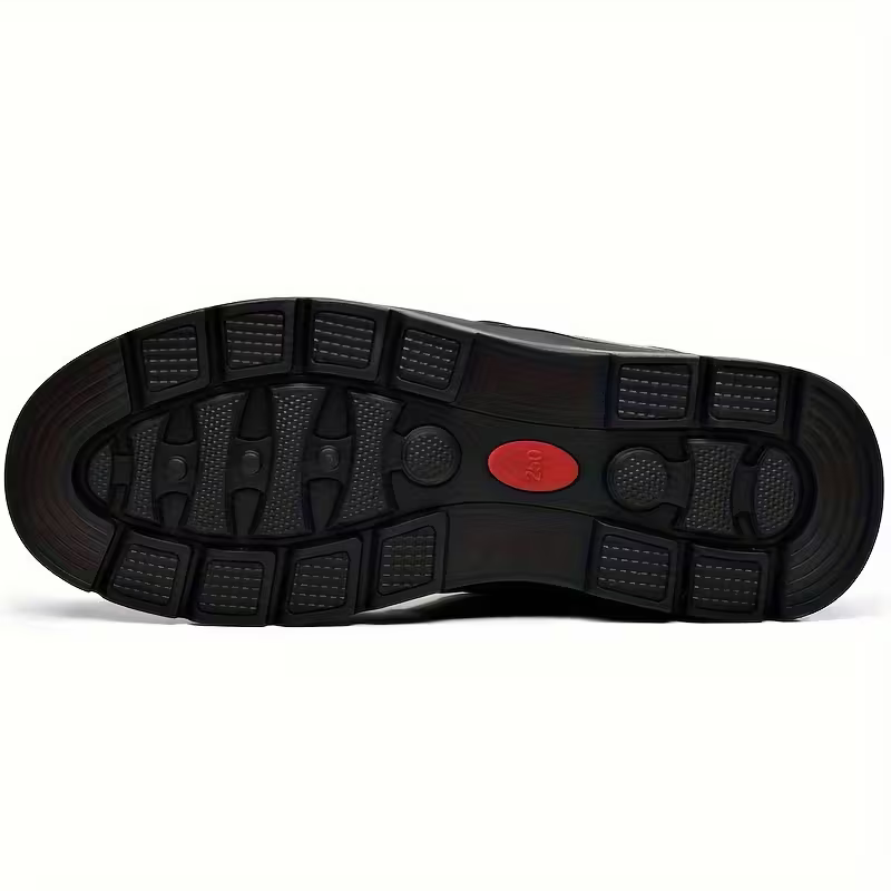 Men's Plus Velvet Warm Genuine Leathe Wear-resistant Anti-slip Winter Shoes