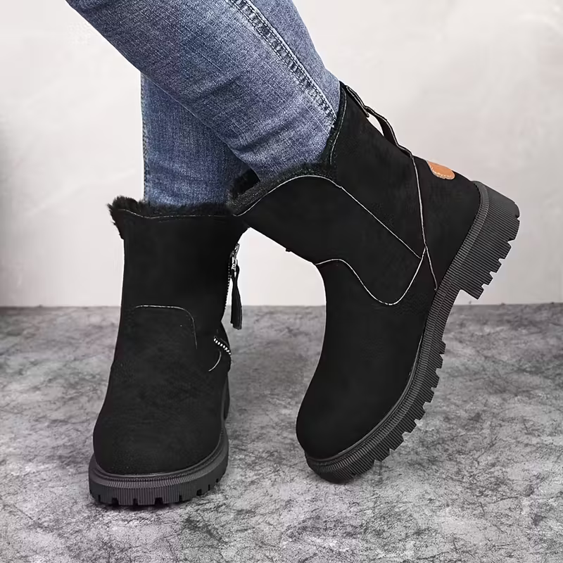 Women's Thick Warm Plush-Lined Slip-Resistant Boots for Outdoor Winter 