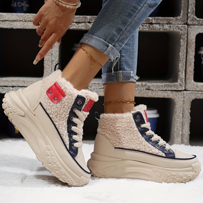Trendy Hot Women's Thickened Warm Sneakers Shoes Boots