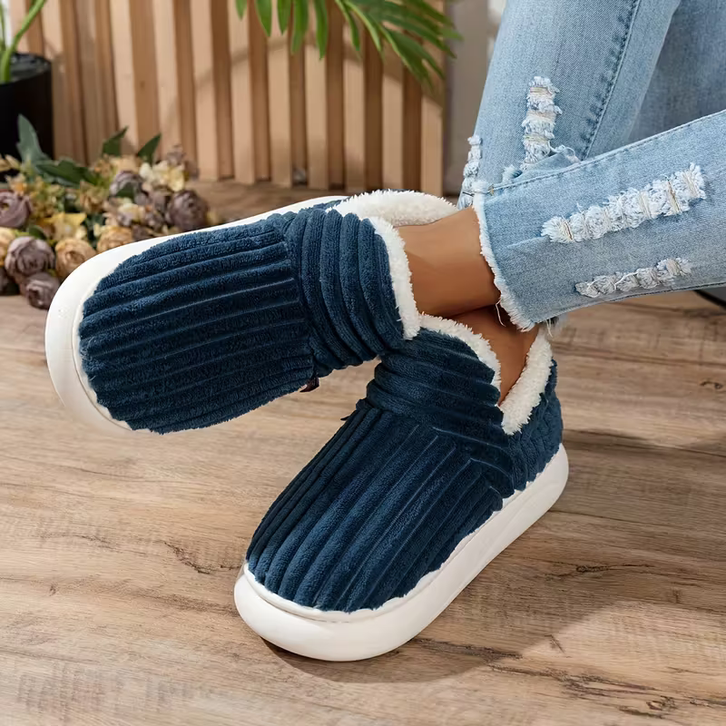 Unisex Cozy & Warm Winter Slippers Slip-On Indoor/Outdoor House Shoes