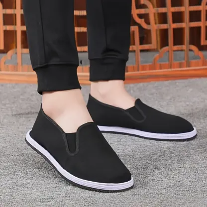 Unisex Lightweight & Comfortable Minimalist Style Slip-On Canvas Flat Shoes Daily Footwear