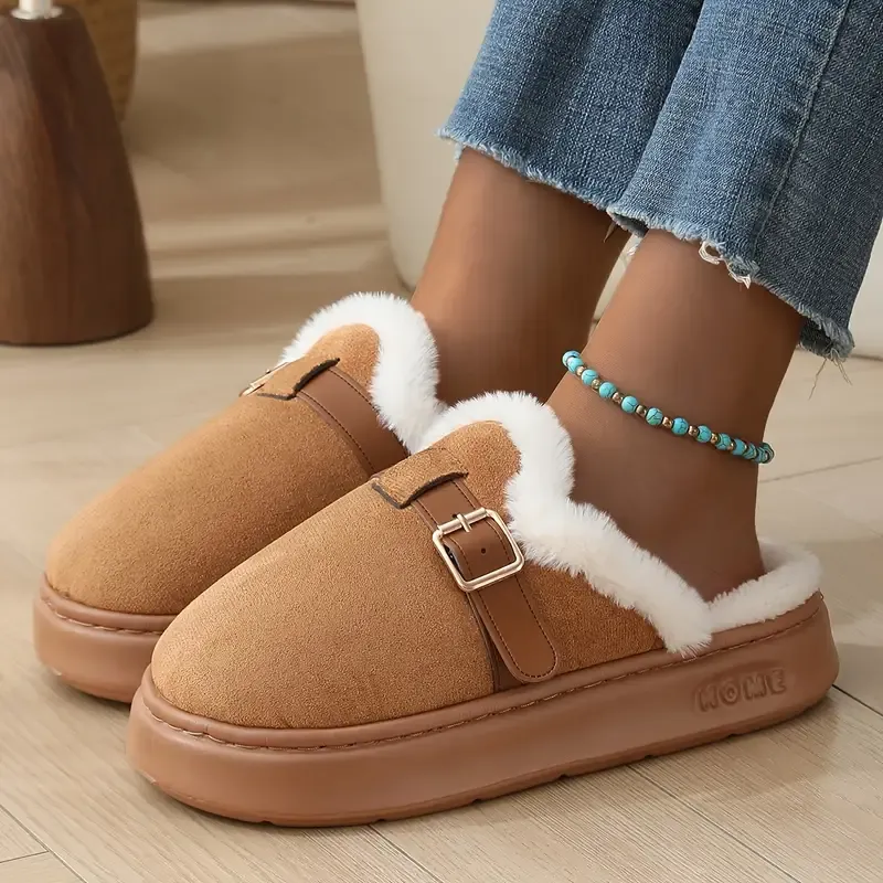 Women's Cozy Soft Slip-On House Shoes Fleece Slippers Indoor/Outdoor Footwear for Home, Office, or Casual Outings