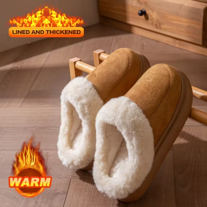 Unisex Thickened Warmth Non-Slip Plush Slippers
