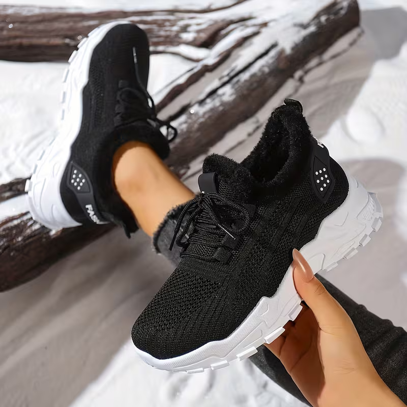 Women's Cozy Warm Non-slip Sneakers for Outdoor Travel, Shopping & Casual Wear