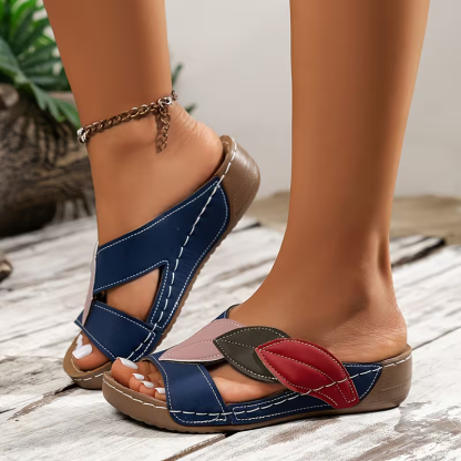 Women's Fashion Leaf Pattern Sandals Slippers