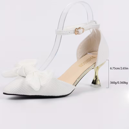 Women's Fashion Elegant Bow Strap Pumps High Heel Sandals