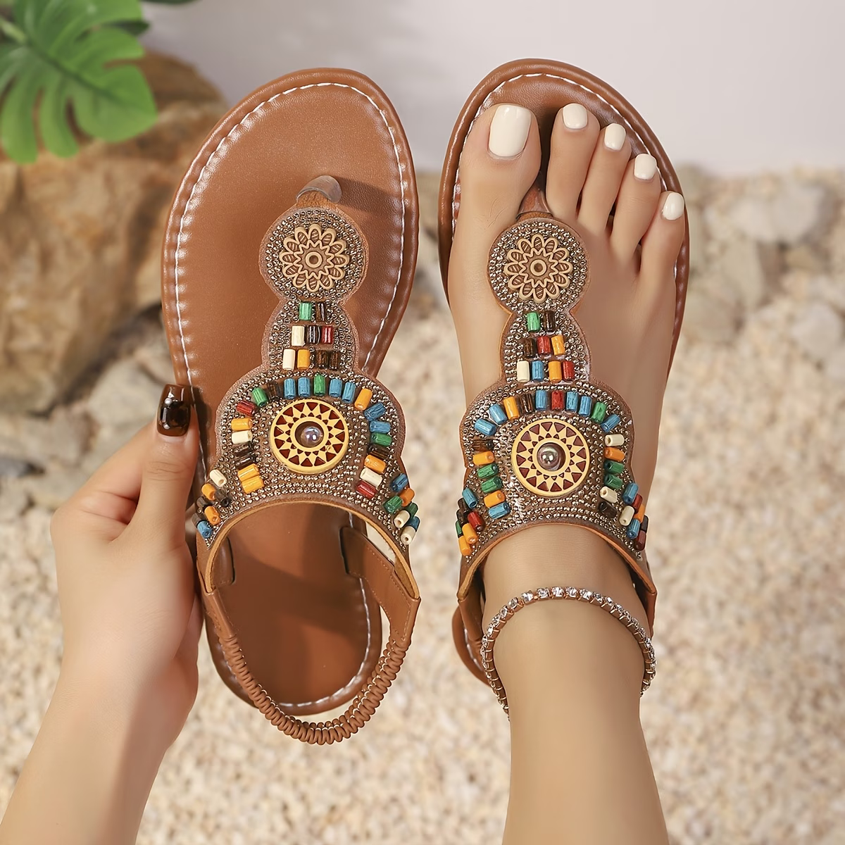 Women's Vintage Bohemian Ethnic Style Slip-On Sandals Flip-flops