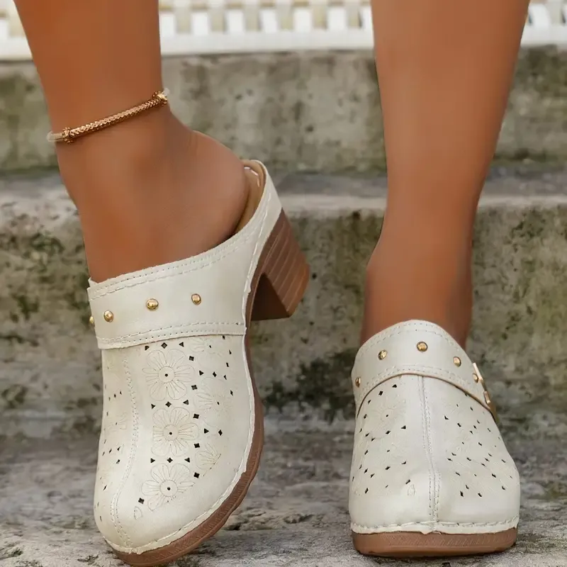 Women's Trendy Slip On Platform Chunky Heels Sandals