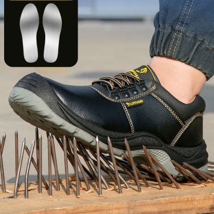 Men's and Women's Non-slip Waterproof Shock-resistant and Wear-resistant Safety Work Boots 