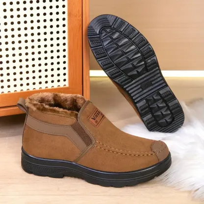 Men's Warm & Slip-Resistant Arch Support Slip-On Winter Shoes Boots for Casual & Outdoor Activities