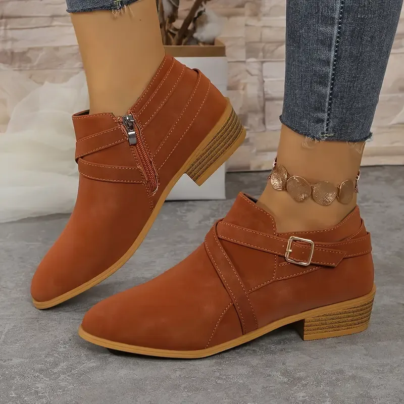 Women's Fashion & Versatile High-End Bullet Style Autumn/Winter Ankle Boots