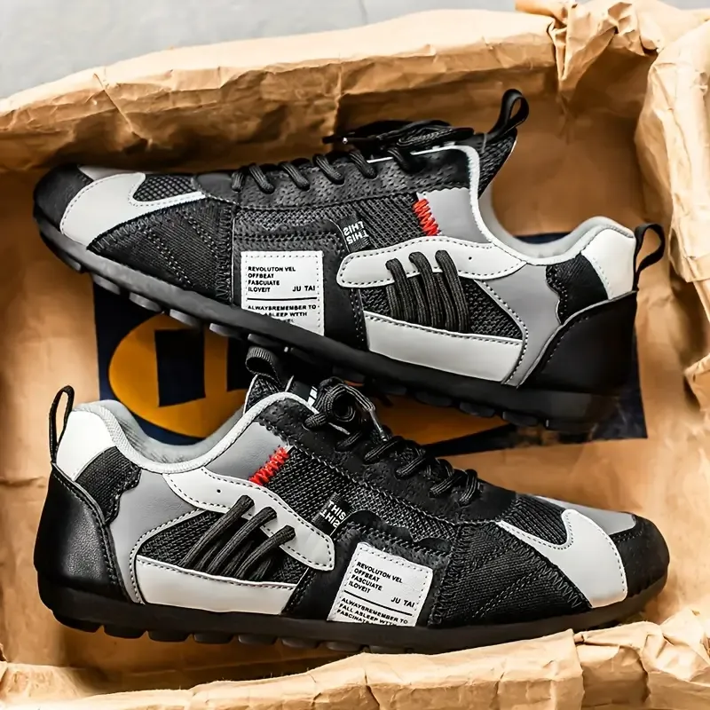 Men's Stylish Contrasting Designs Breathable Comfortable Non-Slip Sneakers 