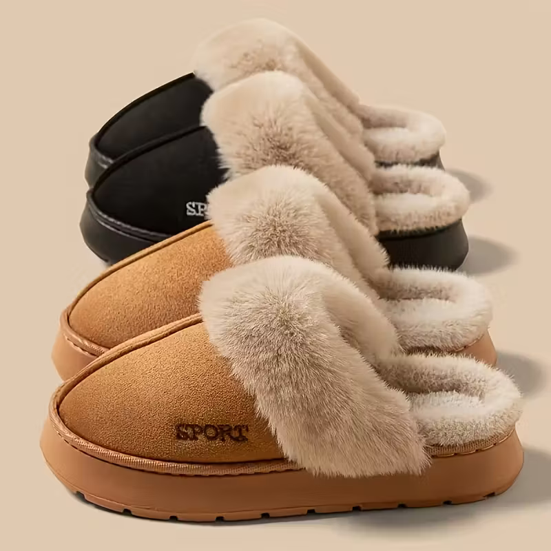 [Copy]💖LAST DAY PROMOTION 56% OFF💖Women's Non-slip Mute Warm Fluffy Shoes Slippers