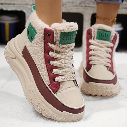 Trendy Hot Women's Thickened Warm Sneakers Shoes Boots