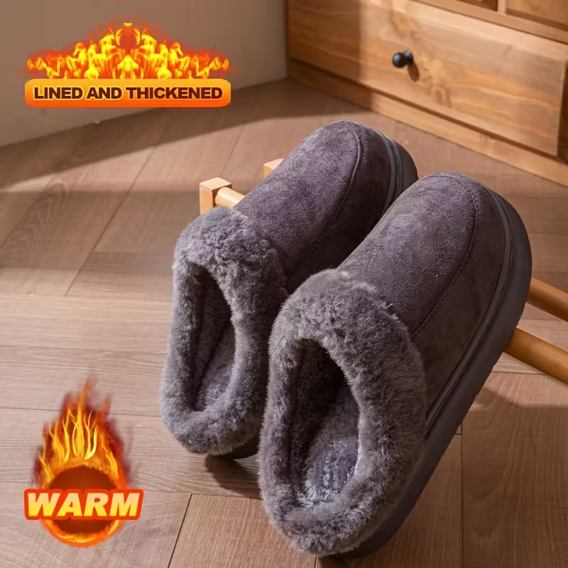 Unisex Thickened Warmth Non-Slip Plush Slippers