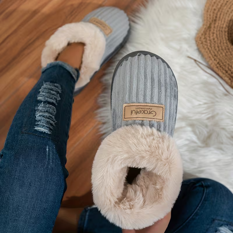 Women's Warm & Soft Non-Slip Thick-Soled Slippers Indoor/Outdoor House Shoes