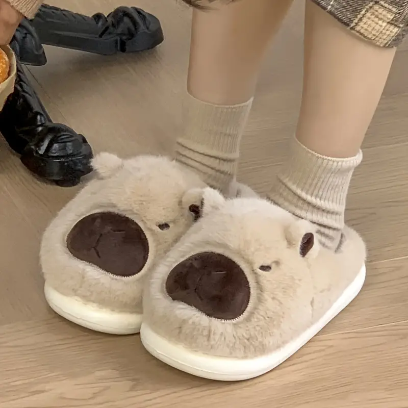 Women's Cozy Cute Capybara Non-Slip Warm Indoor Slippers/Shoes