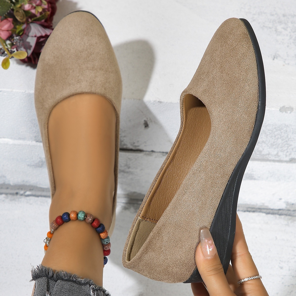 Women's Comfortable Slip‑On Wedge Shoes 