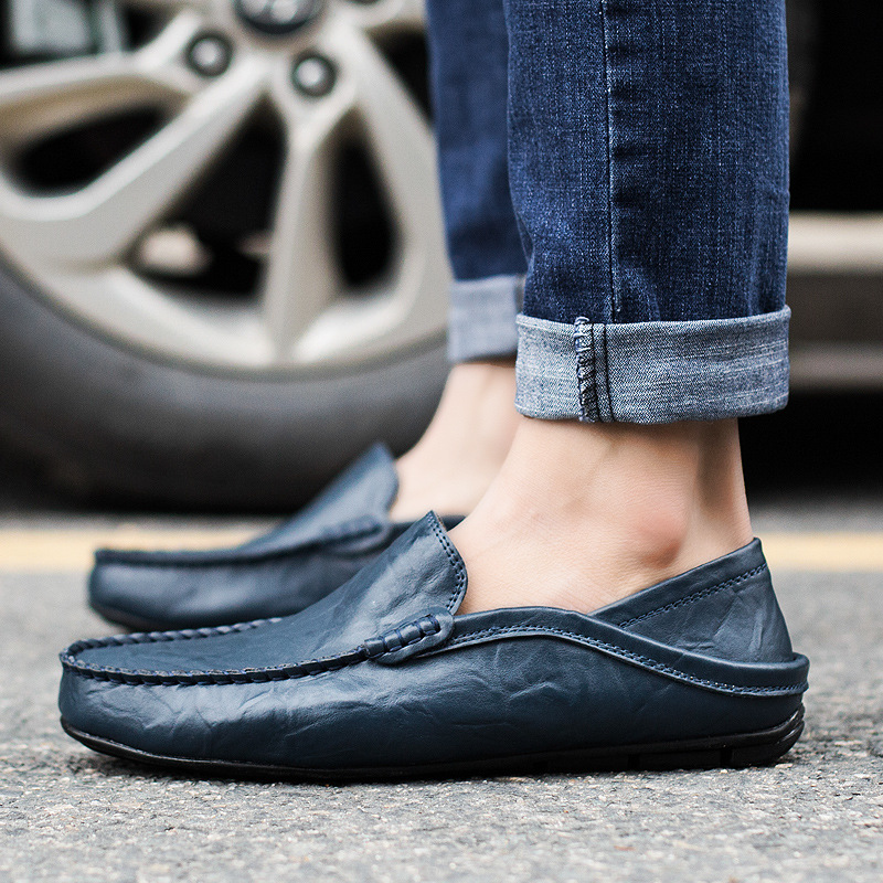 Men's Classic Soft‑Leather Slip‑On Loafers