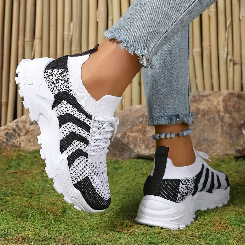 Women's Stylish Breathable Mesh Platform Sneakers Sports Shoes for Outdoor