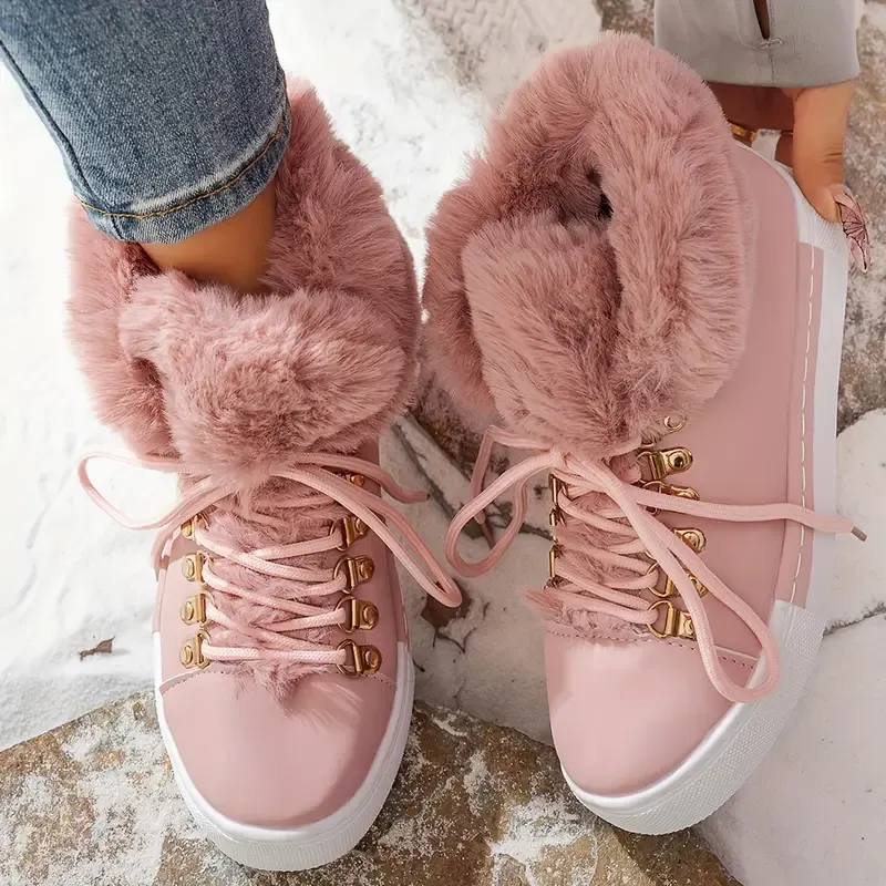 Women's Stylish Thickened Warm Wedge Shoes Ankle Boots