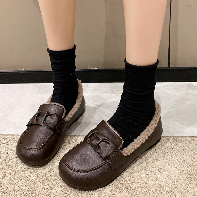 Women's Comfortable and Warm Leather Flat Shoes