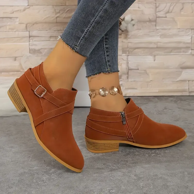 Women's Fashion & Versatile High-End Bullet Style Autumn/Winter Ankle Boots