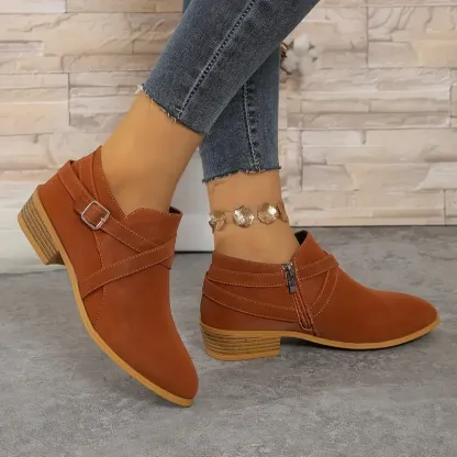Women's Fashion & Versatile High-End Bullet Style Autumn/Winter Ankle Boots