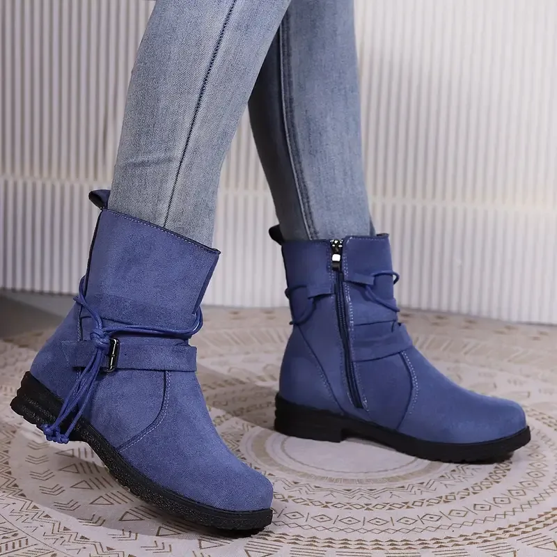 Women's Elegant Comfortable Waterproof Leather Mid-Calf Boots
