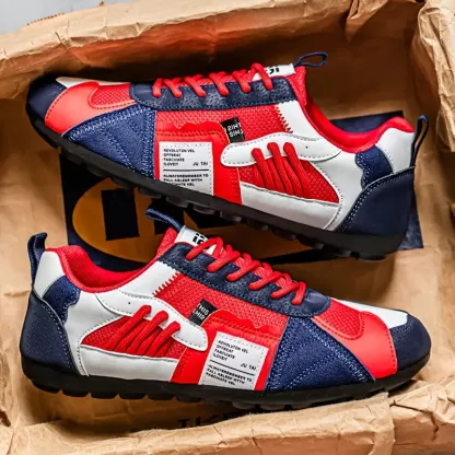 Men's Stylish Contrasting Designs Breathable Comfortable Non-Slip Sneakers 