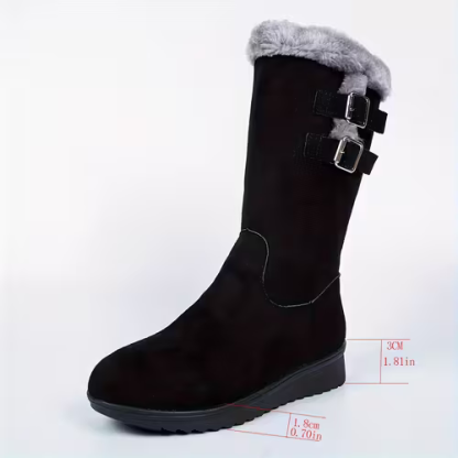 Women's Thickened PWarm Lining Slip-Resistant Mid-Calf Boots