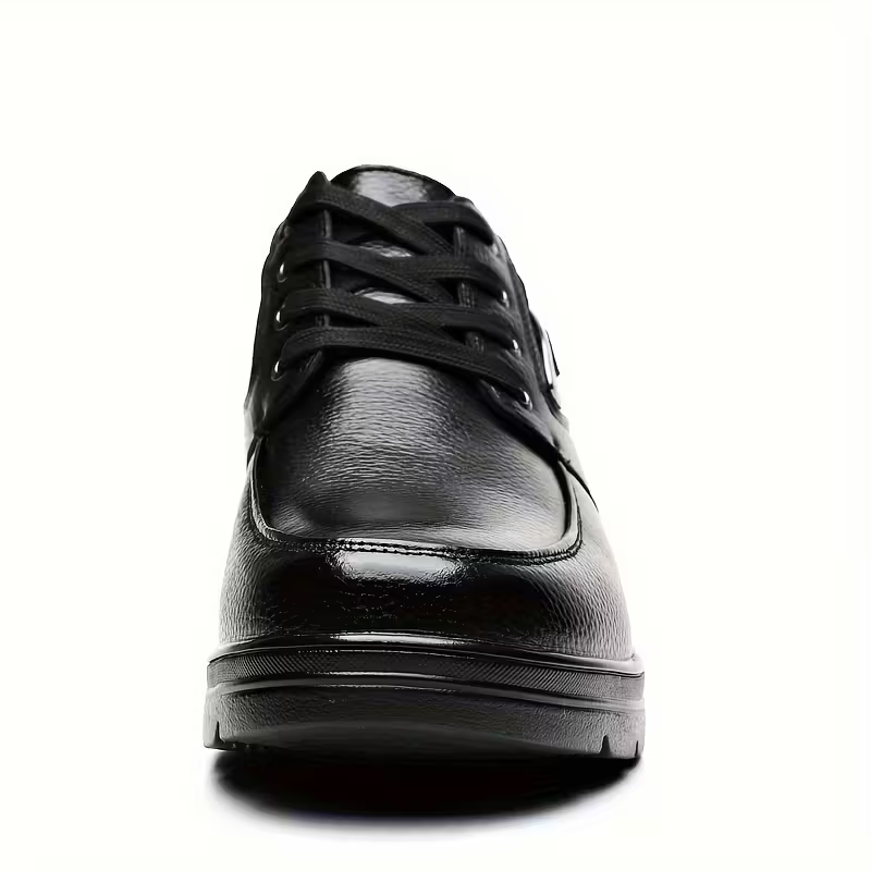 Men's Plus Velvet Warm Genuine Leathe Wear-resistant Anti-slip Winter Shoes