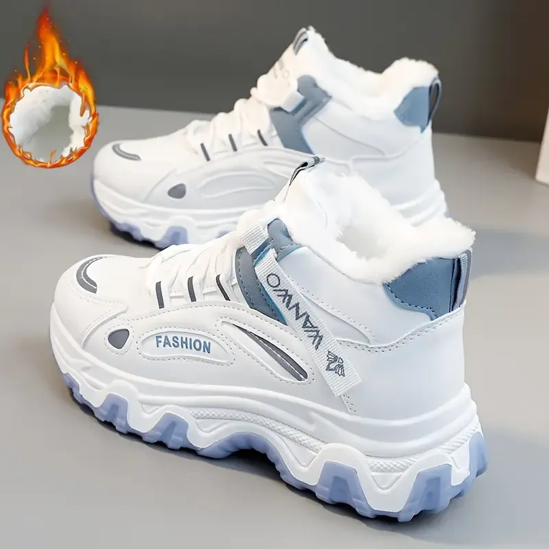 Women's Plus Size Fashionable and Warm Winter Sneakers