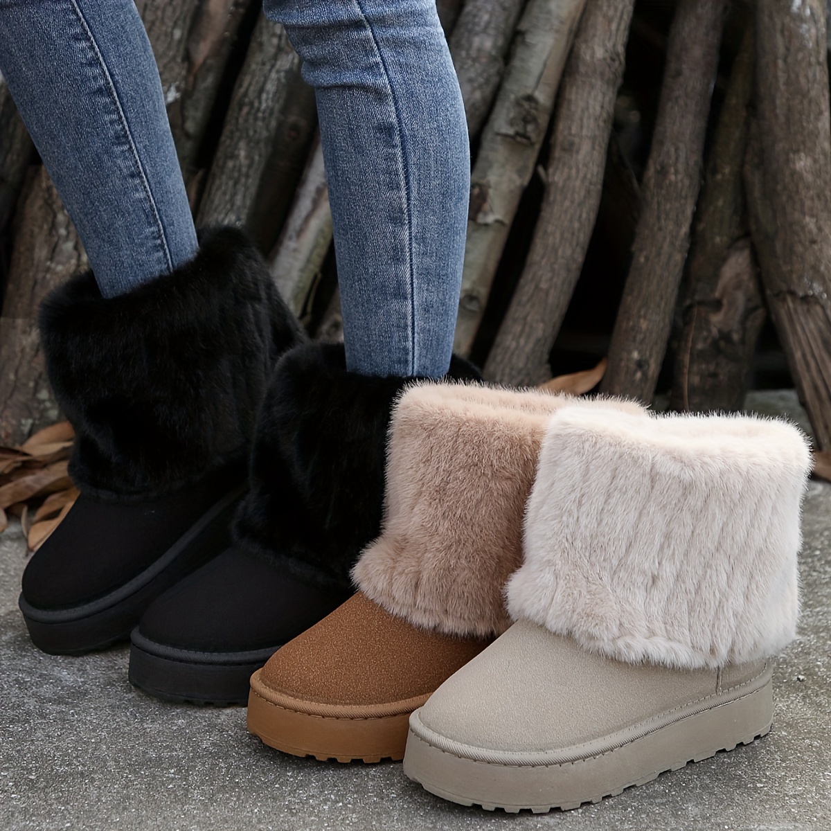 Women's Warm and Comfortable Slip-On Boots