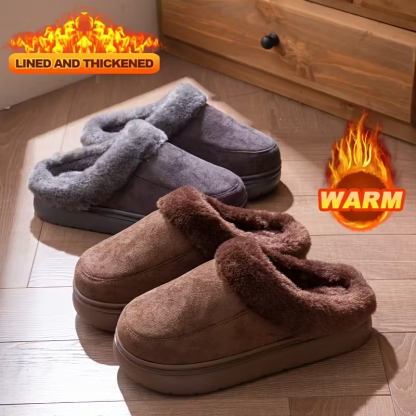 Unisex Thickened Warmth Non-Slip Plush Slippers