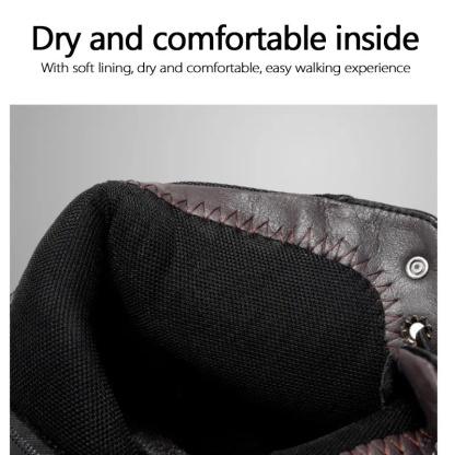 Men’s Genuine Leather Fleece-Lined Orthopedic Ankle Boots