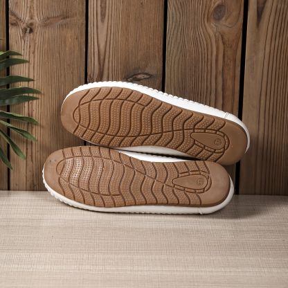 Women's Fashionable Comfortable Cut-Out Slip-On Flats with Decorative Lace Design