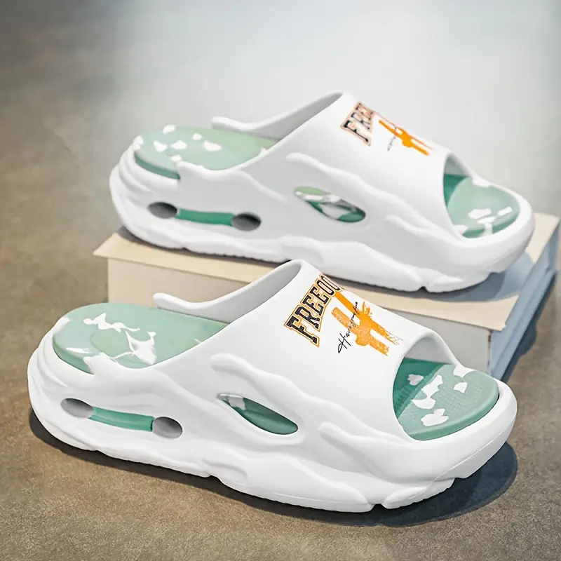 Men's Trendy Street Style Open Toe Breathable Non-Slip Slippers Footwear