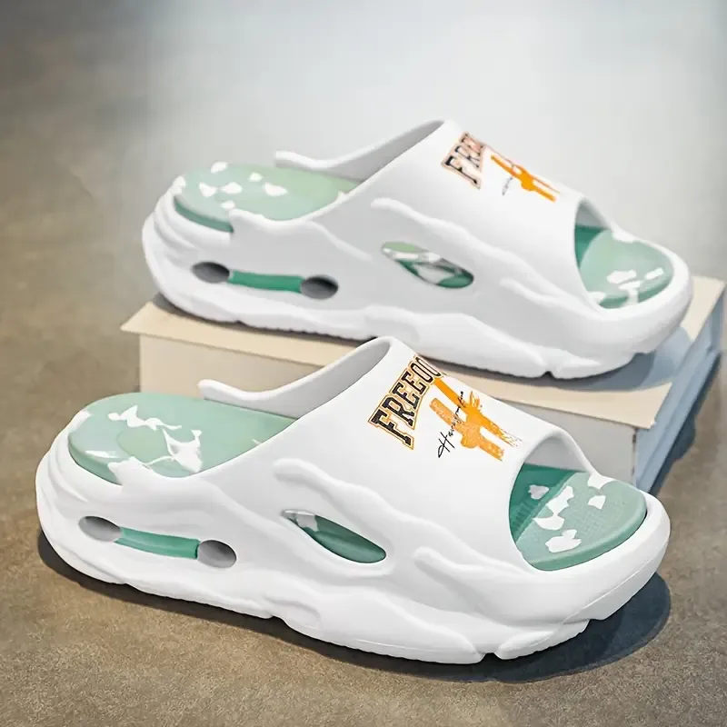 Men's Trendy Street Style Open Toe Breathable Non-Slip Slippers Footwear