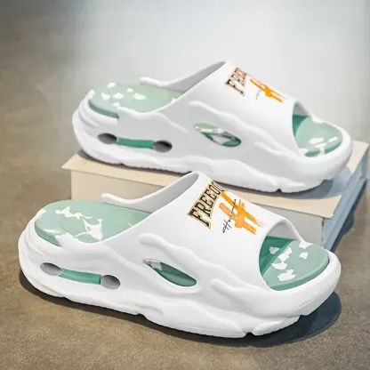 Men's Trendy Street Style Open Toe Breathable Non-Slip Slippers Footwear