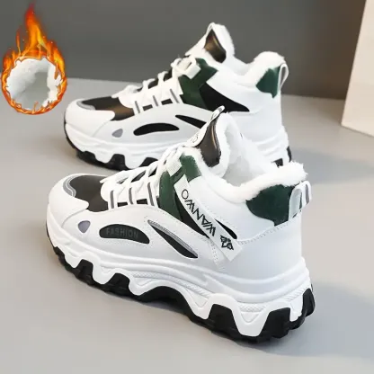 Women's Plus Size Fashionable and Warm Winter Sneakers
