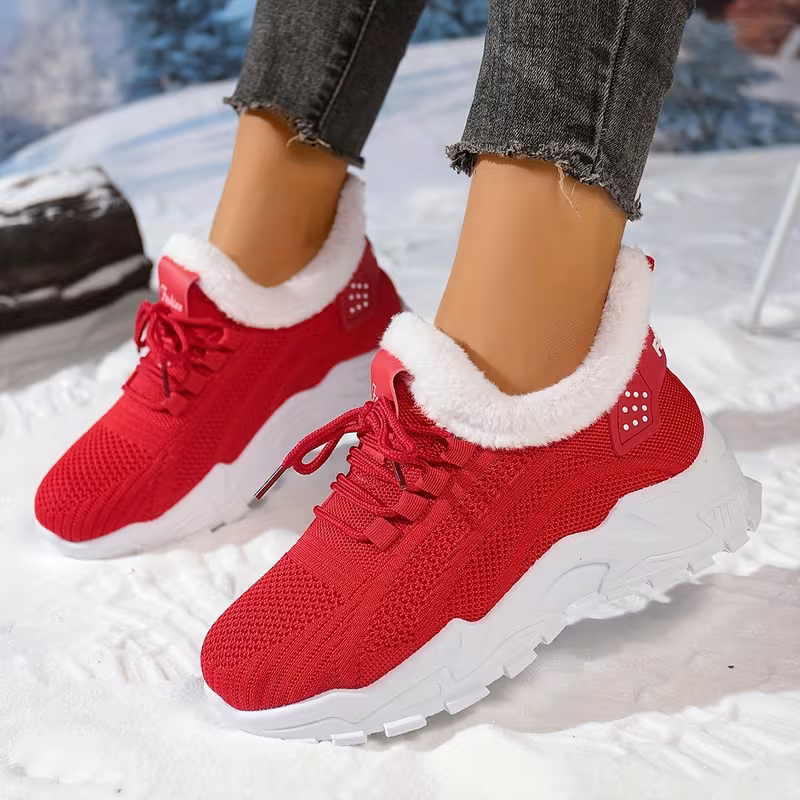 Women's Cozy Warm Non-slip Sneakers for Outdoor Travel, Shopping & Casual Wear