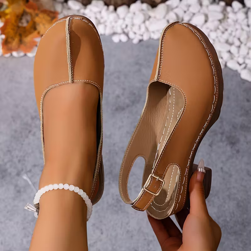 Women's Stylish Adjustable Buckle Travel Beach Camping Essential Chunky Heel Sandals