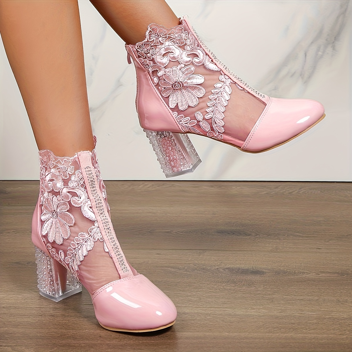 Women's Elegant Mesh Boots Classy Lady Shoes