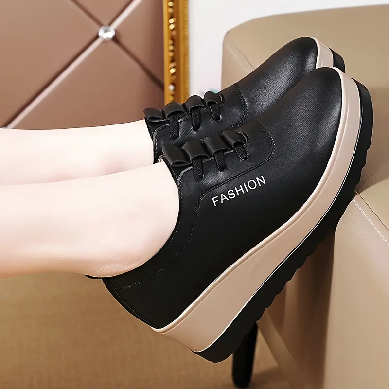 Women's Lightweight & Versatile Wedge Heel Leather Shoes